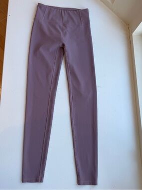 Alyth Mauve Ribbed High Waisted Leggings Sculpting Activewear Large